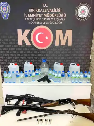 Kırıkkale'de Kaçak İçki ve Silah Operasyonu: 1 Gözaltı